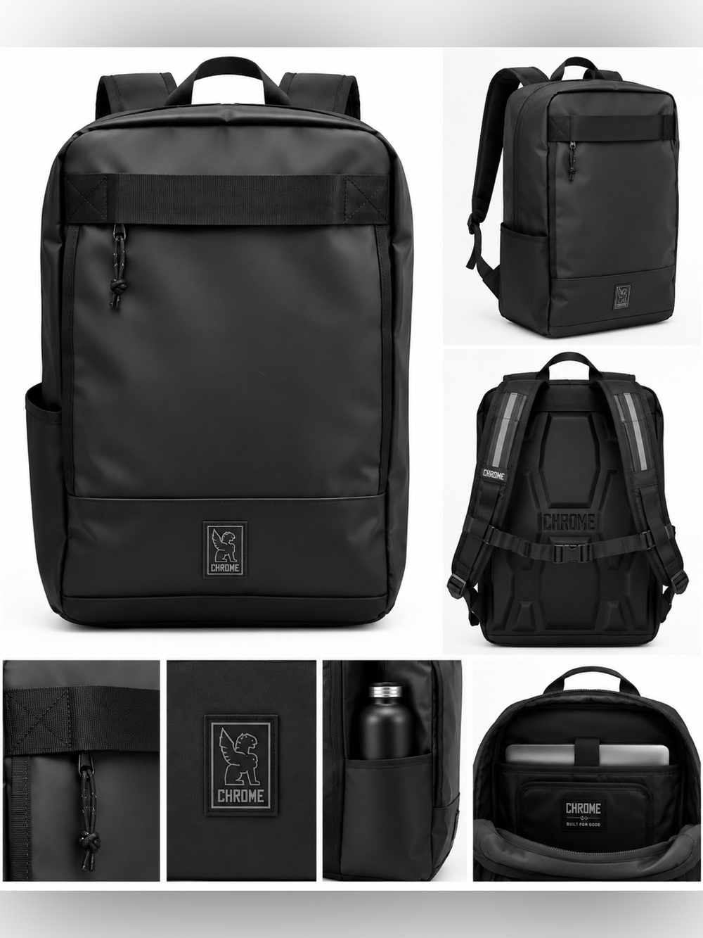 Chrome Industries Black Waterproof Commuter Laptop Backpack 18-20L